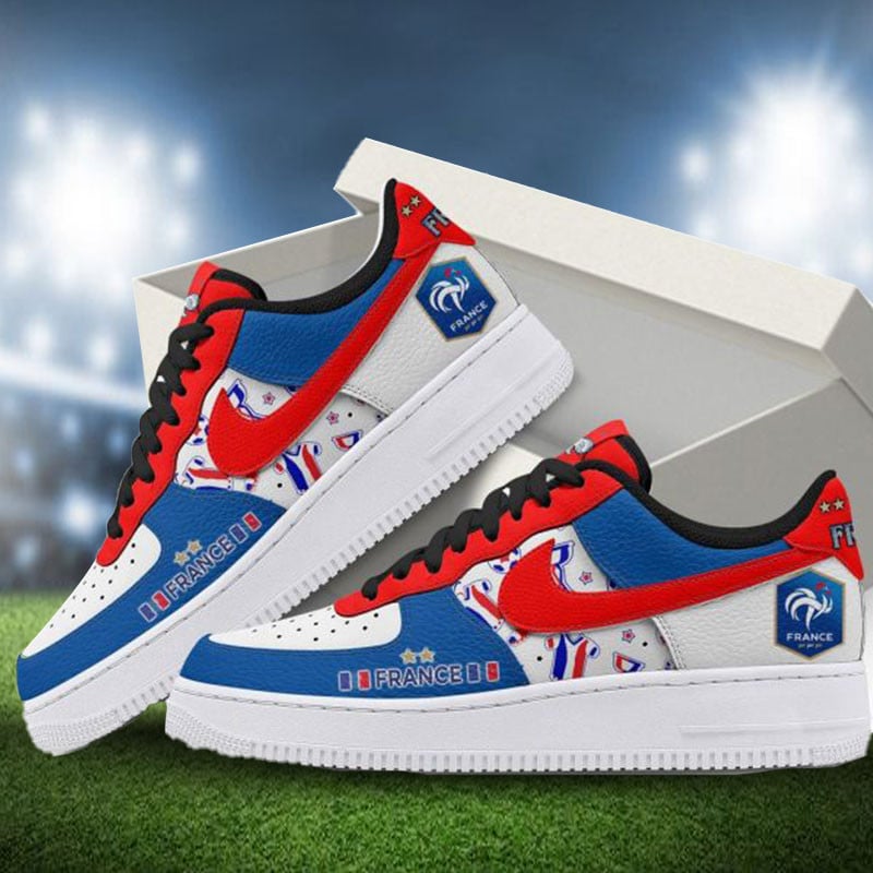Ideafootwear French Football Federation Air Low-Top Sneakers Shoes For Men And Women 2