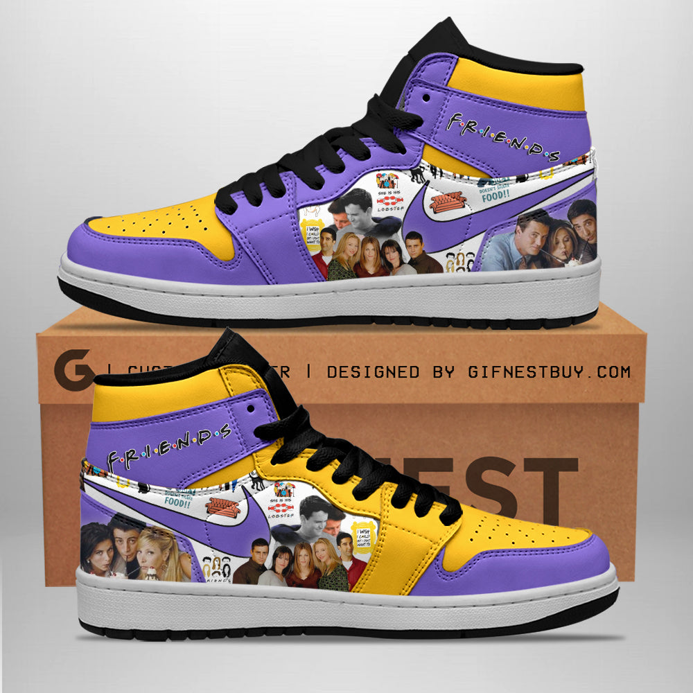 Ideafootwear Friends AJ1 High Sneakers Shoes For Men And Women 2