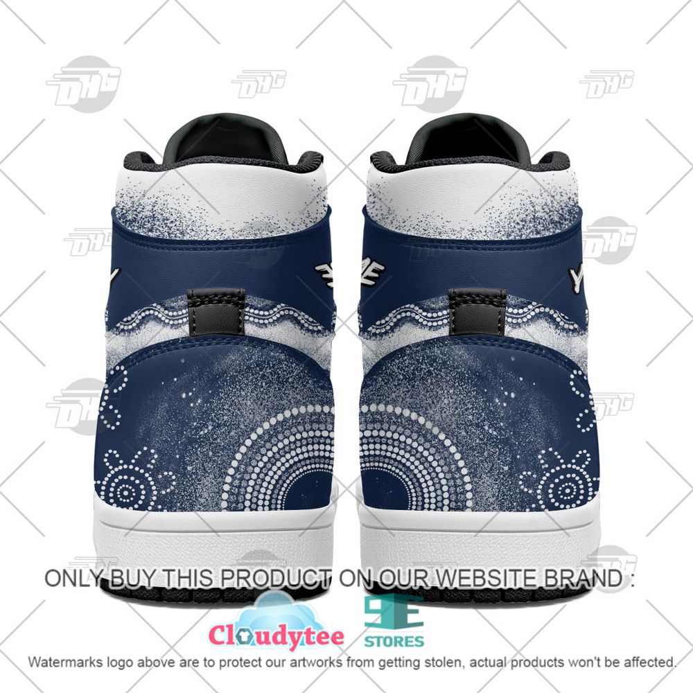 Ideafootwear Geelong Cats AFL AJ1 High Sneakers Shoes For Men And Women 3