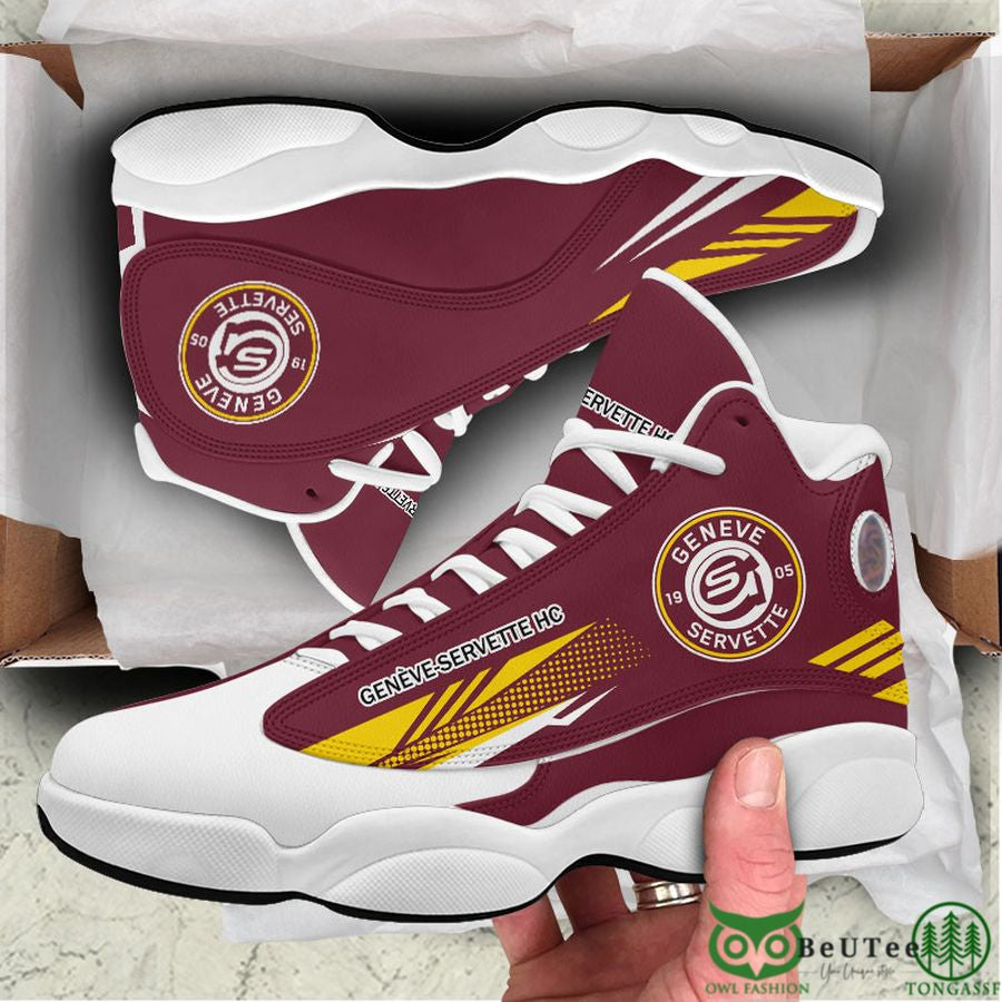 Ideafootwear Geneve-Servette AJ13 Sneakers Shoes For Men And Women 2