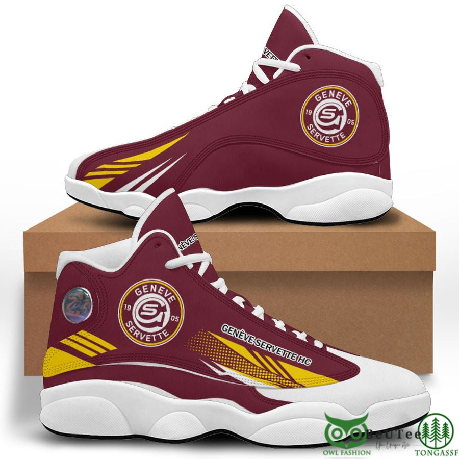 Ideafootwear Geneve-Servette AJ13 Sneakers Shoes For Men And Women 2