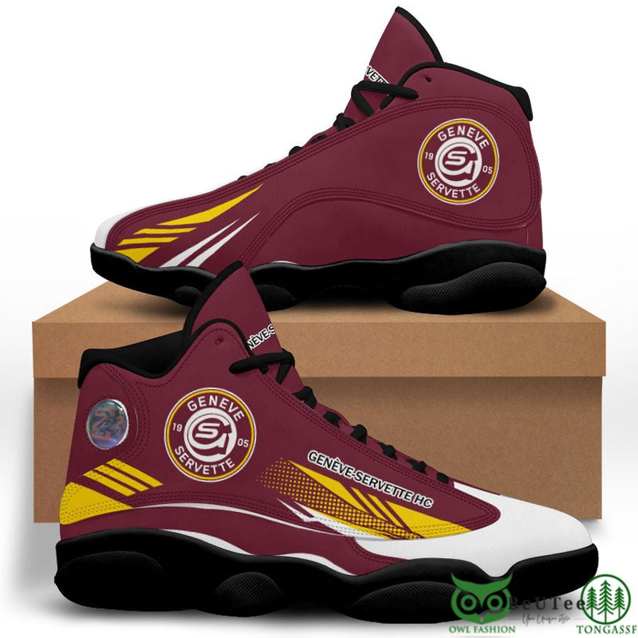 Ideafootwear Geneve-Servette AJ13 Sneakers Shoes For Men And Women 1