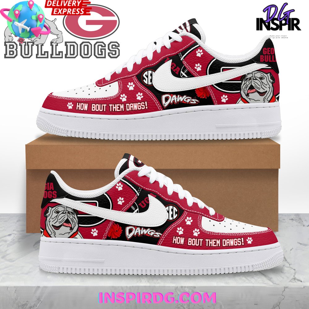 Ideafootwear Georgia Bulldogs Air Low-Top Sneakers Shoes For Men And Women 6