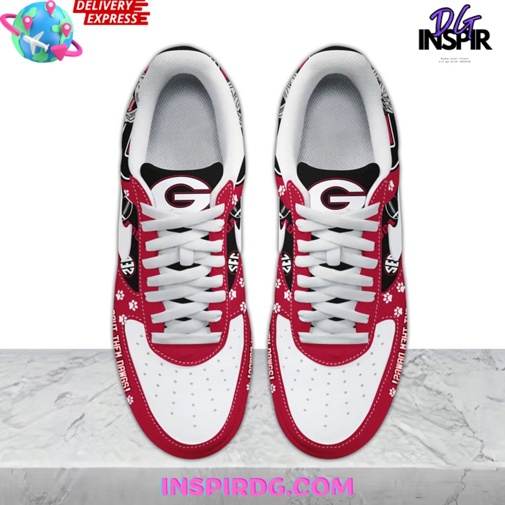Ideafootwear Georgia Bulldogs Air Low-Top Sneakers Shoes For Men And Women 6