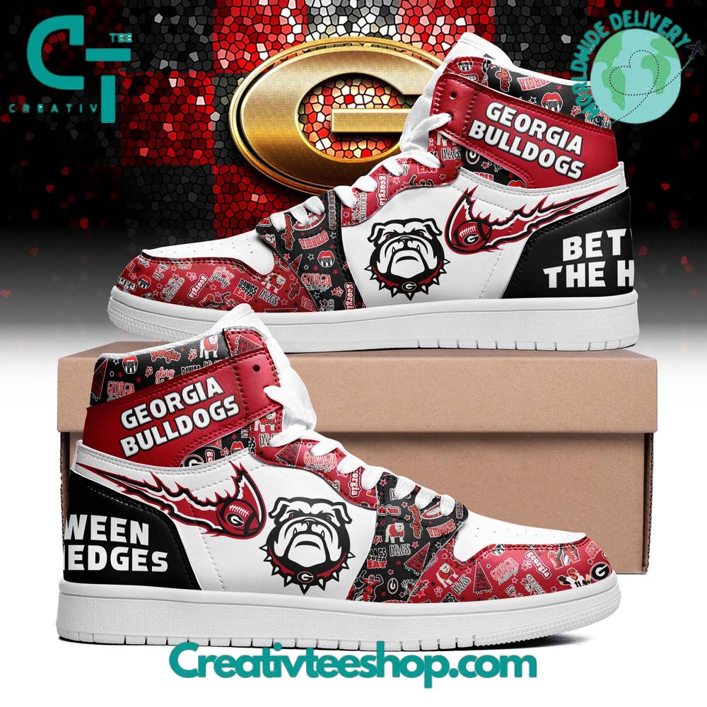 Ideafootwear Georgia Bulldogs AJ1 High Sneakers Shoes For Men And Women 4