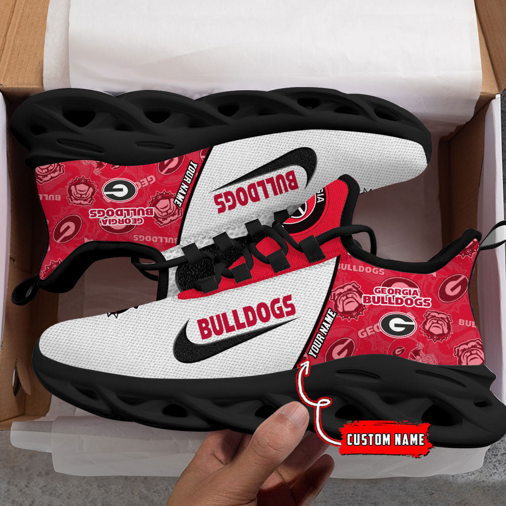 Ideafootwear Georgia Bulldogs Max Soul Shoes Sneakers For Men And Women 1