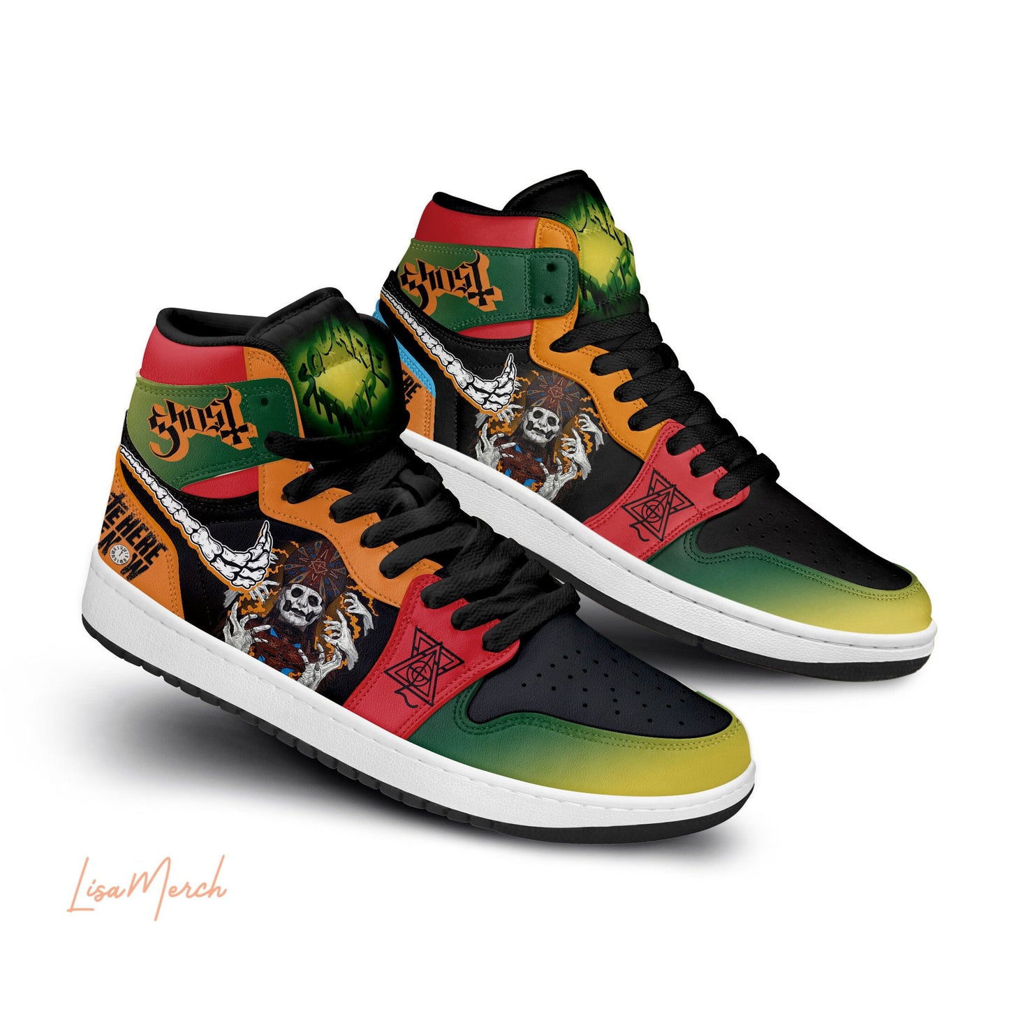 Ideafootwear Ghost AJ1 High Sneakers Shoes For Men And Women 1