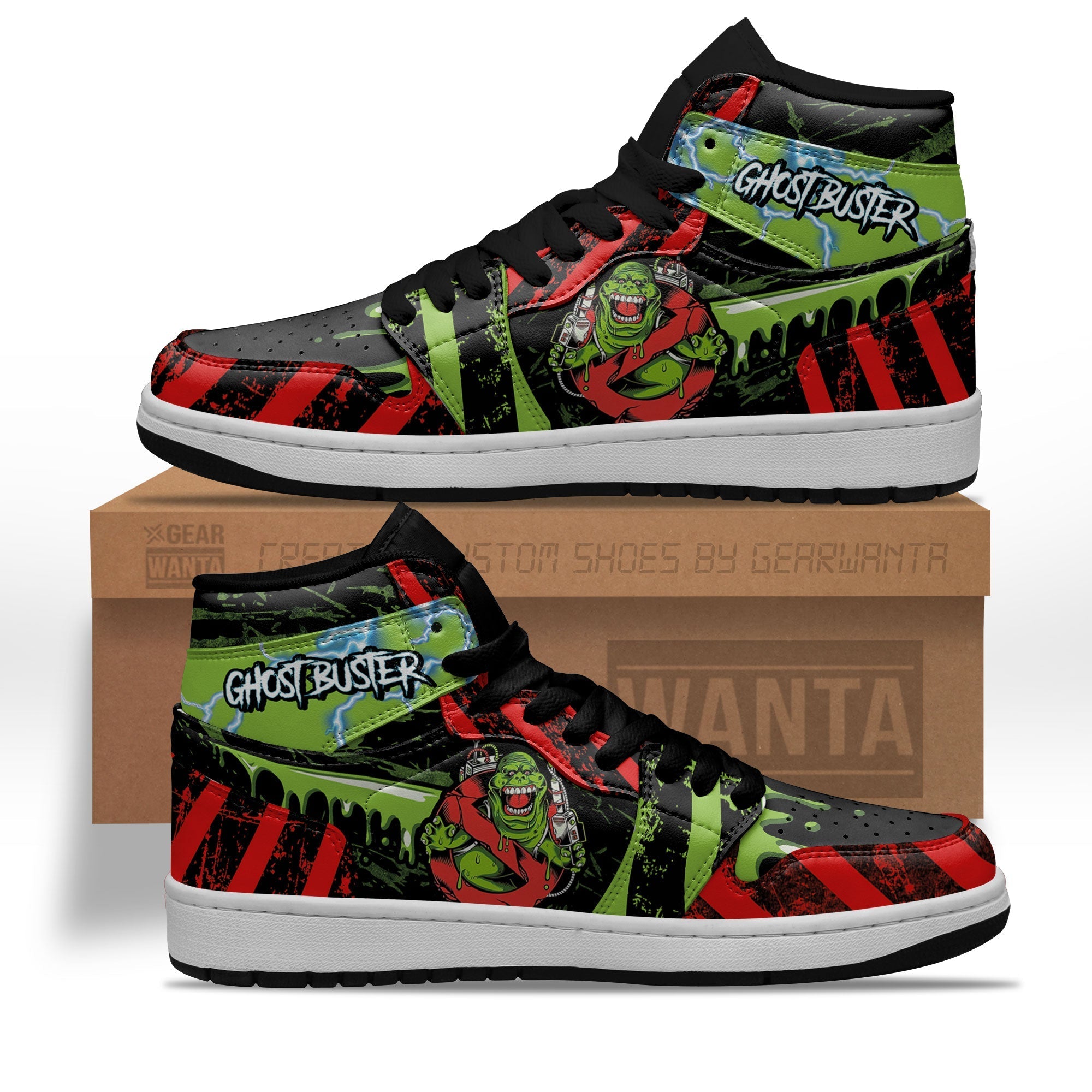 Ideafootwear Ghostbuster AJ1 High Sneakers Shoes For Men And Women 1