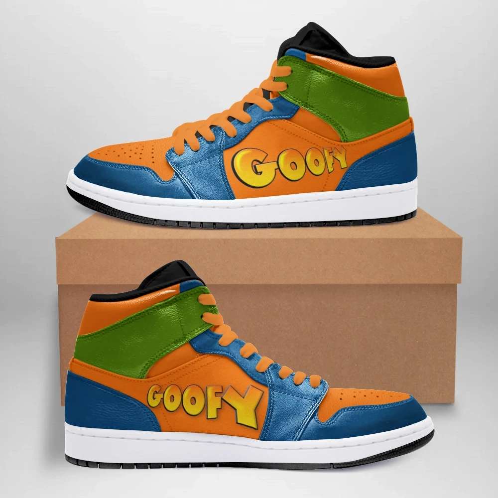Ideafootwear Goofy Dog AJ1 High Sneakers Shoes For Men And Women 1