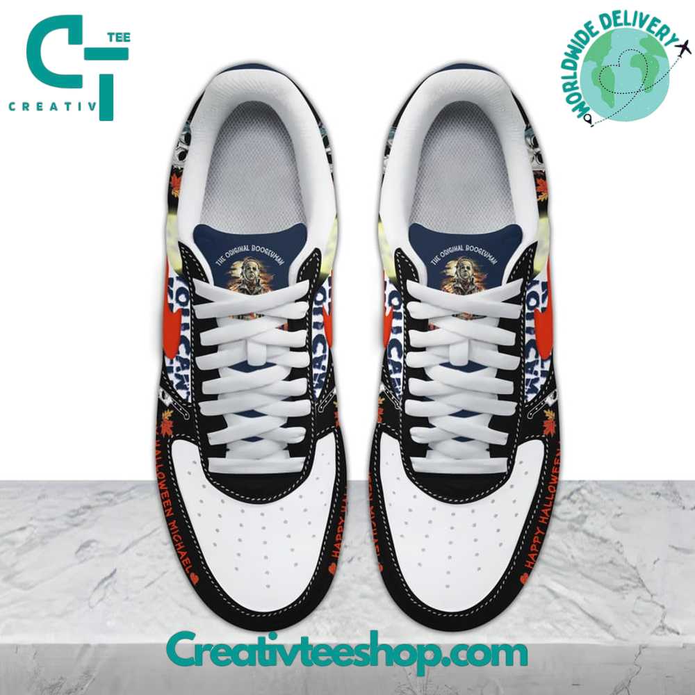 Ideafootwear Grandfather of Slashers Happy Halloween Air Low-Top Sneakers Shoes For Men And Women 1