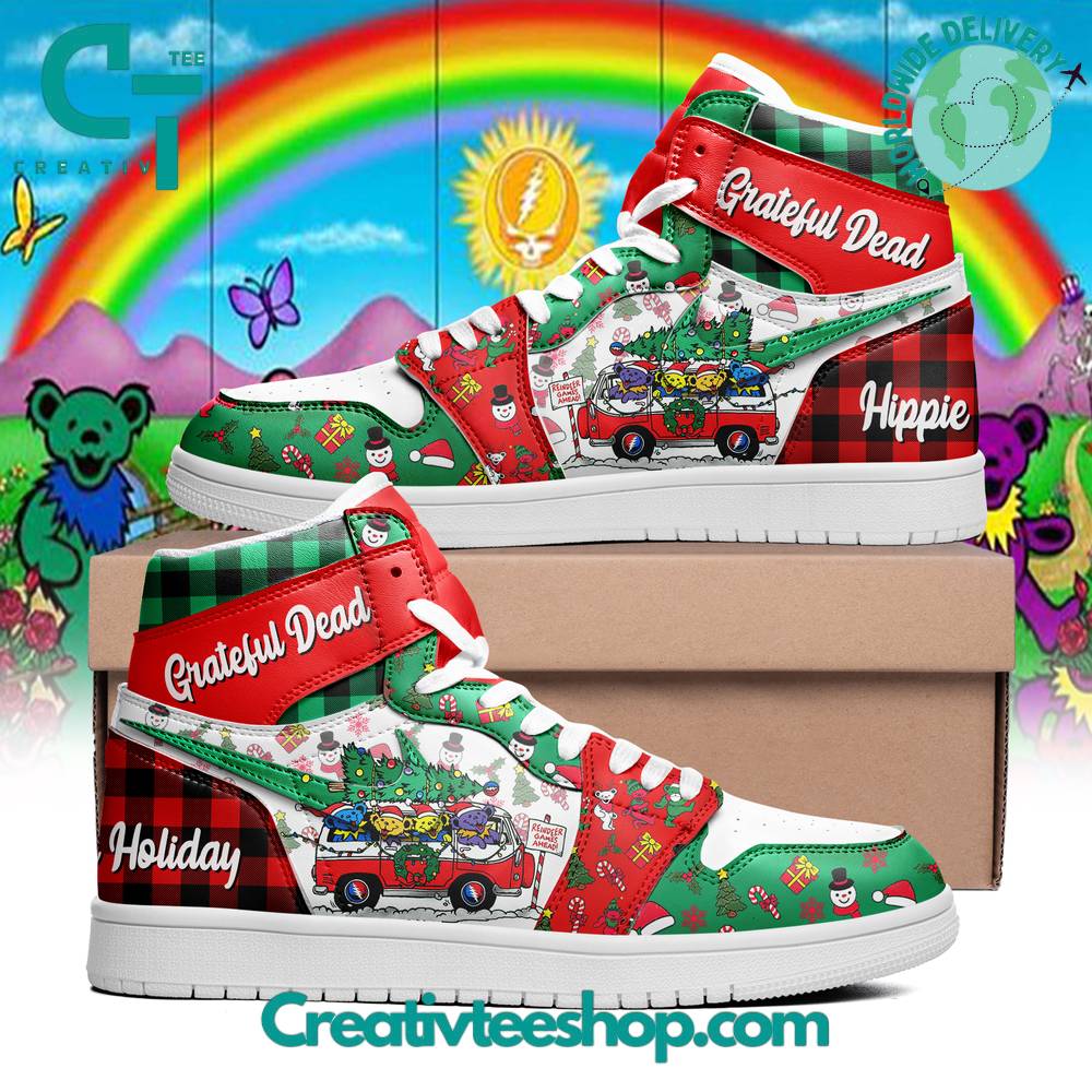 Ideafootwear Grateful Dead AJ1 High Sneakers Shoes For Men And Women 12
