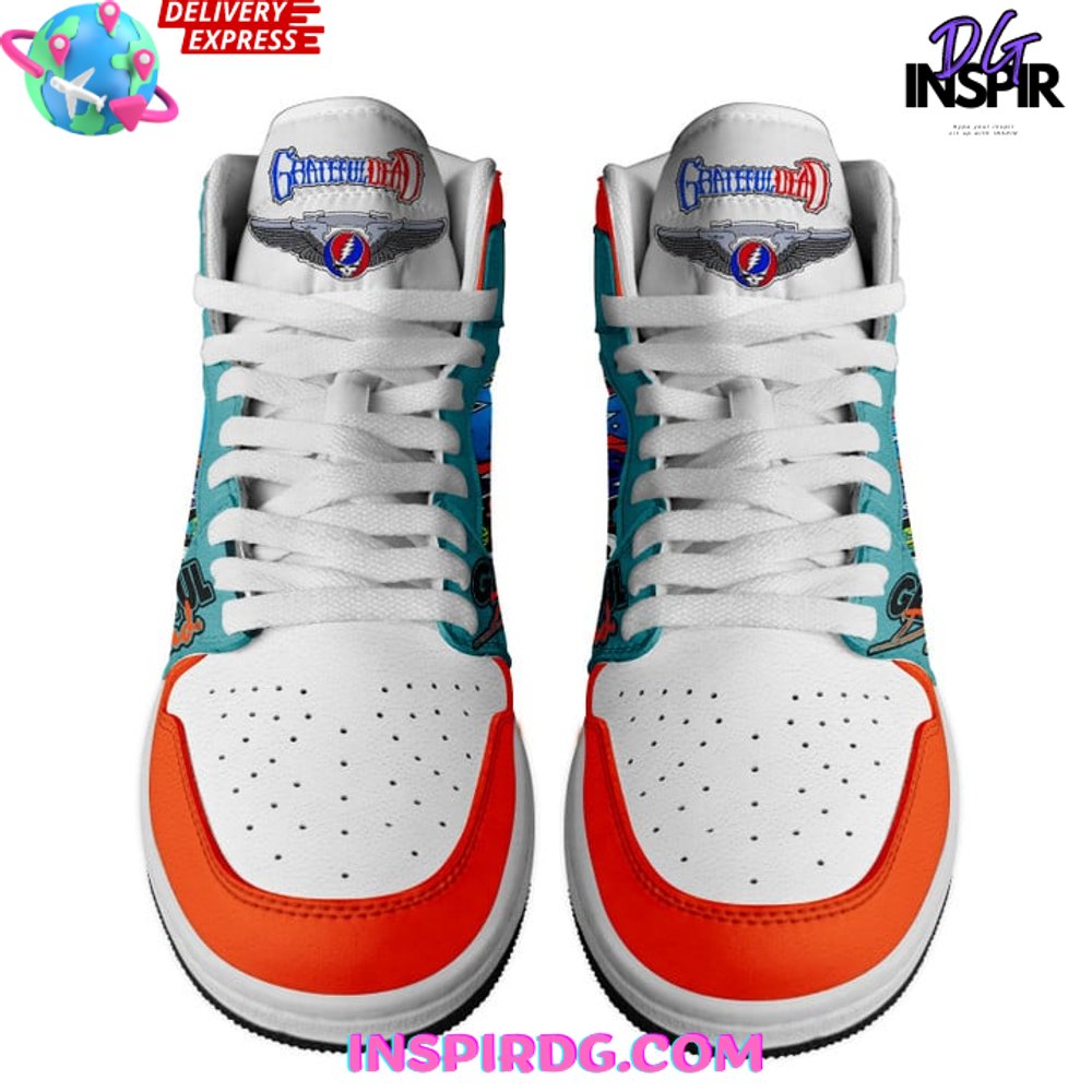 Ideafootwear Grateful Dead AJ1 High Sneakers Shoes For Men And Women 9