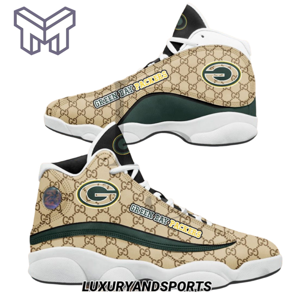 Ideafootwear Green Bay Packers AJ13 Sneakers Shoes For Men And Women 8