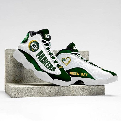 Ideafootwear Green Bay Packers AJ13 Sneakers Shoes For Men And Women 11