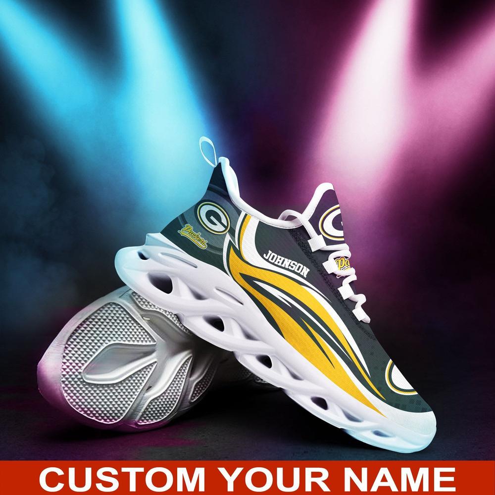 Ideafootwear Green Bay Packers Max Soul Shoes Sneakers For Men And Women 35