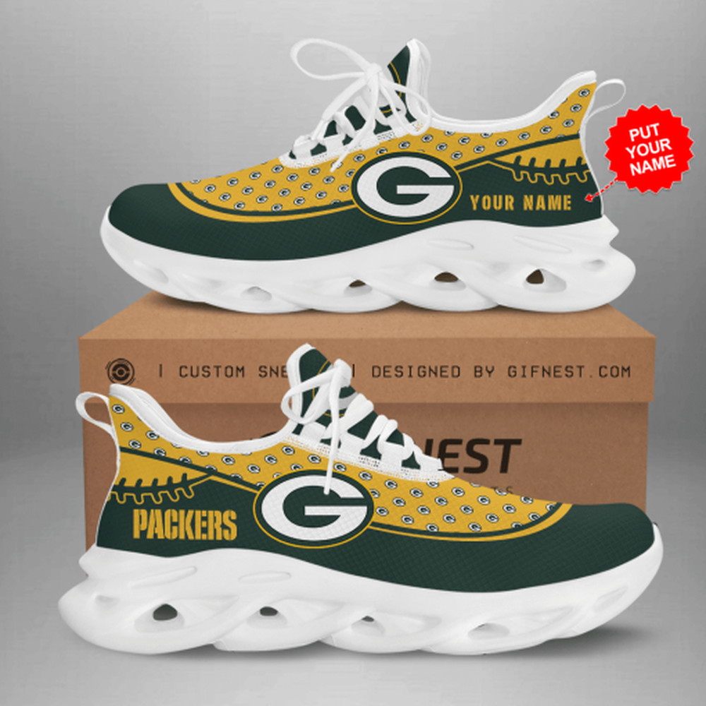 Ideafootwear Green Bay Packers Max Soul Shoes Sneakers For Men And Women 38