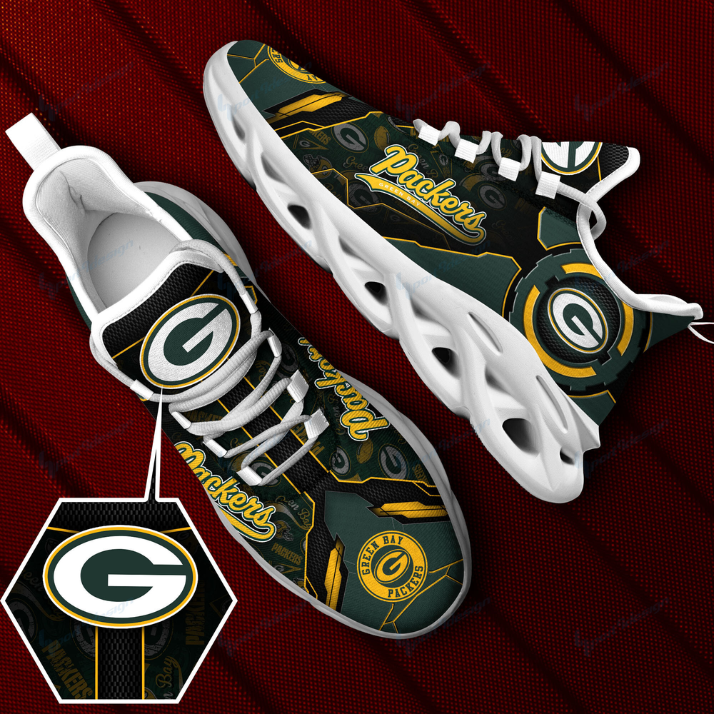 Ideafootwear Green Bay Packers Max Soul Shoes Sneakers For Men And Women 14