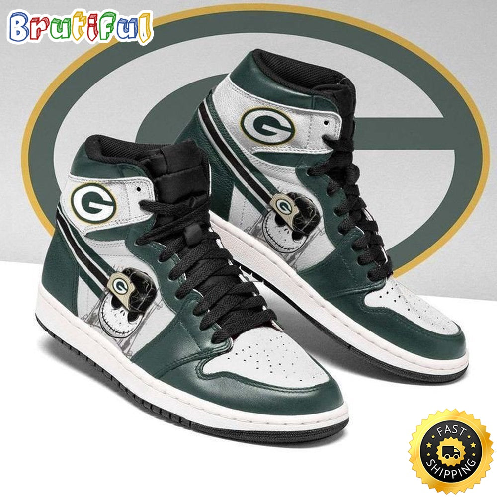 Ideafootwear Green Bay Packers NFL AJ1 High Sneakers Shoes For Men And Women 15