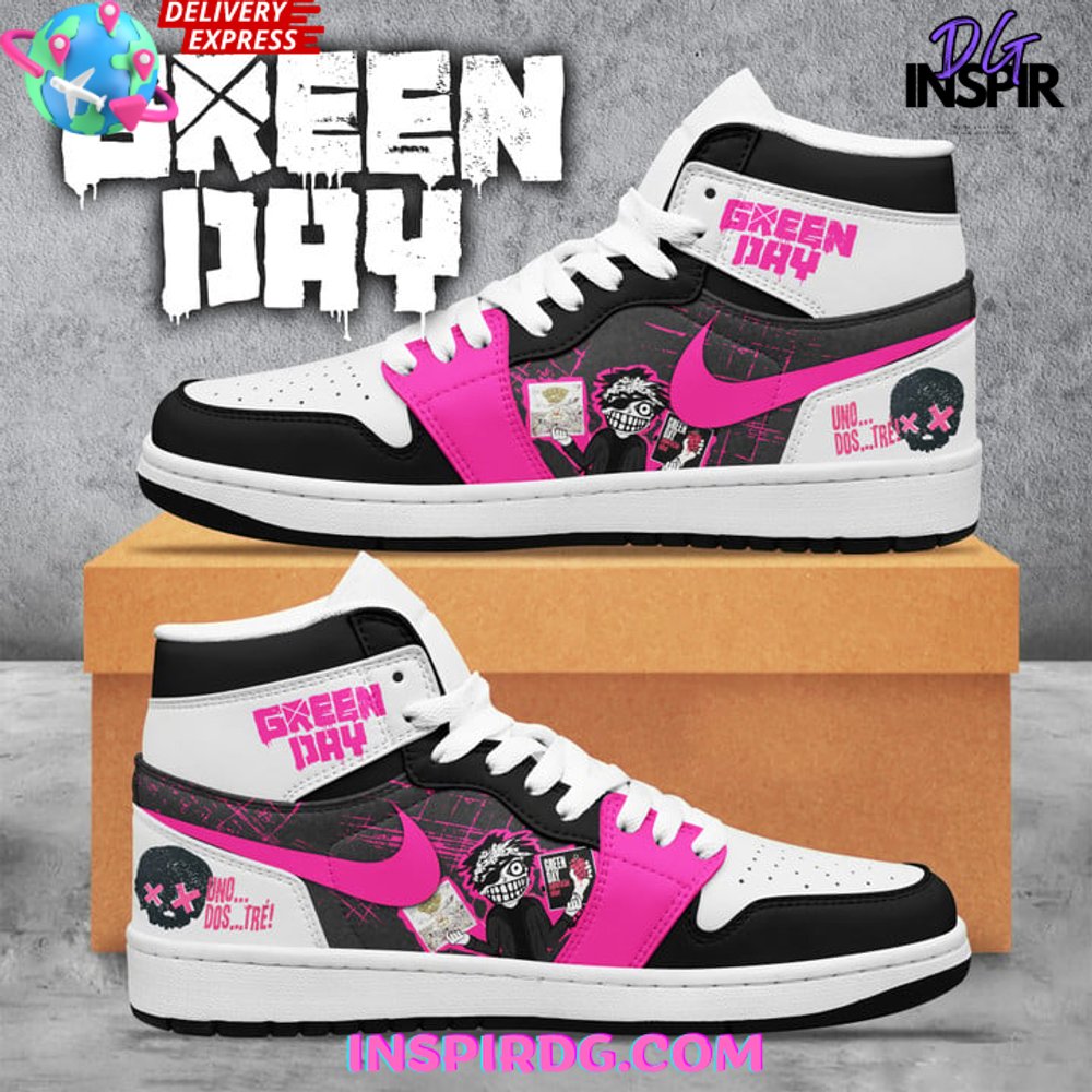 Ideafootwear Green Day AJ1 High Sneakers Shoes For Men And Women 3