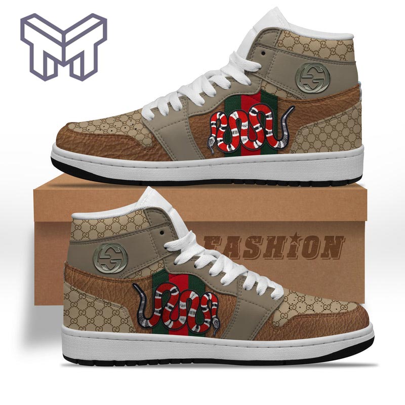 Ideafootwear Gucci AJ1 High Sneakers Shoes For Men And Women 7
