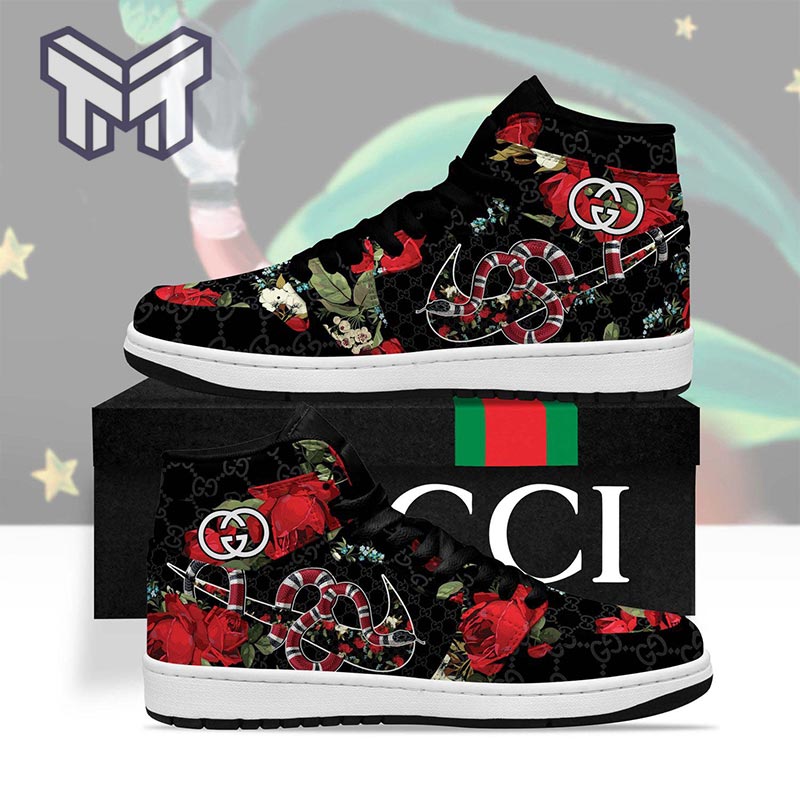 Ideafootwear Gucci AJ1 High Sneakers Shoes For Men And Women 6