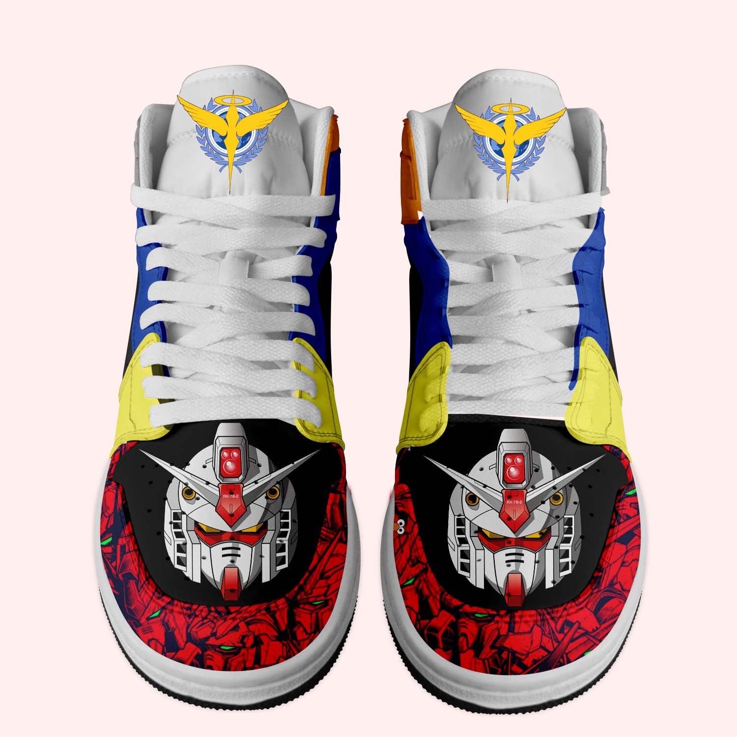 Ideafootwear Gundam AJ1 High Sneakers Shoes For Men And Women 1