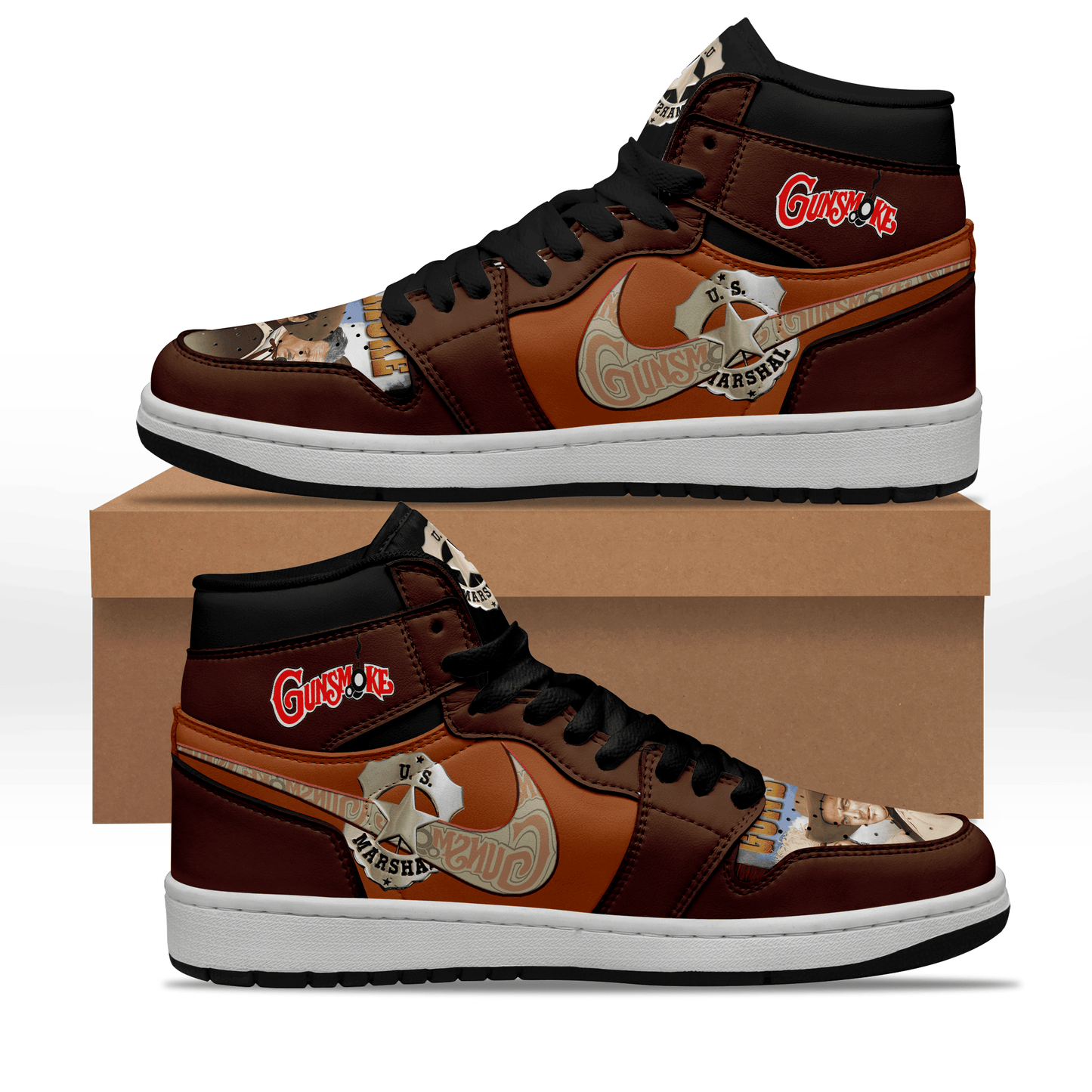 Ideafootwear Gunsmoke AJ1 High Sneakers Shoes For Men And Women 1