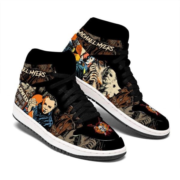 Ideafootwear Halloween Michael Myers AJ1 High Sneakers Shoes For Men And Women 1