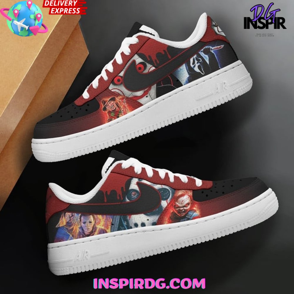 Ideafootwear Halloween Night Air Low-Top Sneakers Shoes For Men And Women 1