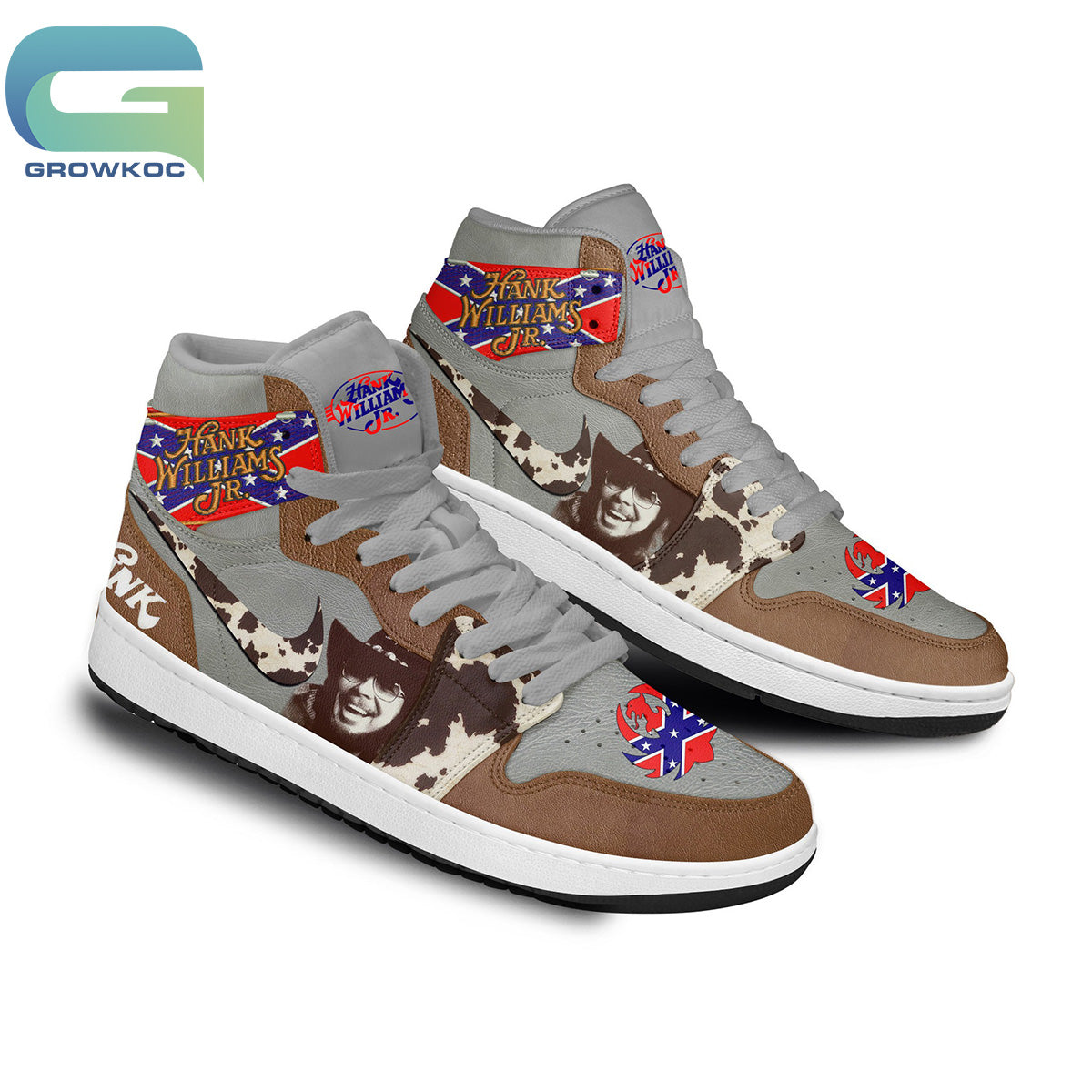 Ideafootwear Hank Williams Jr. AJ1 High Sneakers Shoes For Men And Women 1