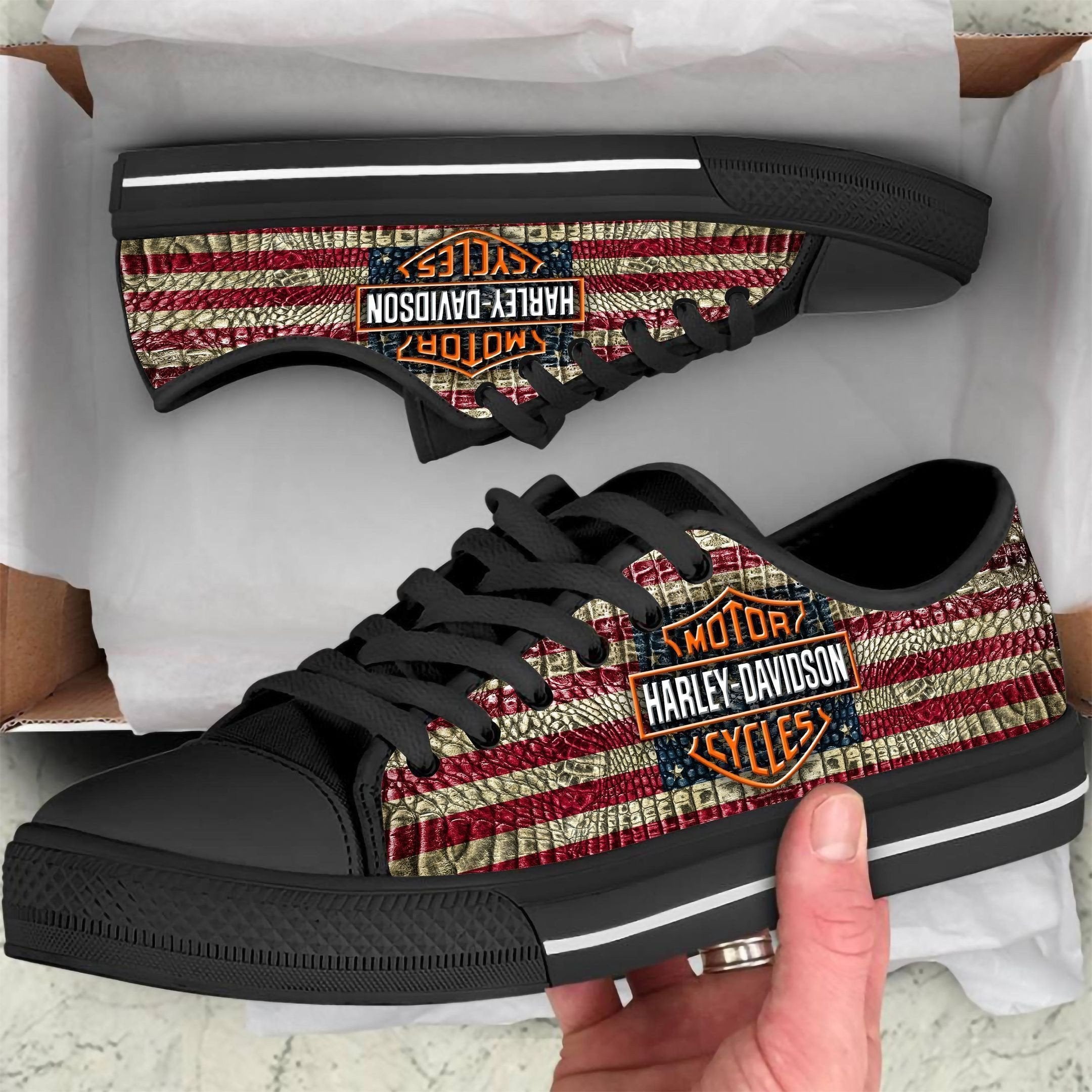 Ideafootwear Harley Davidson Skate Stan Shoes Sneakes For Men And Women 5