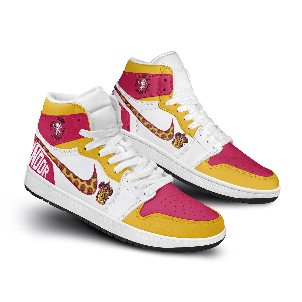 Ideafootwear Harry Potter AJ1 High Sneakers Shoes For Men And Women 6