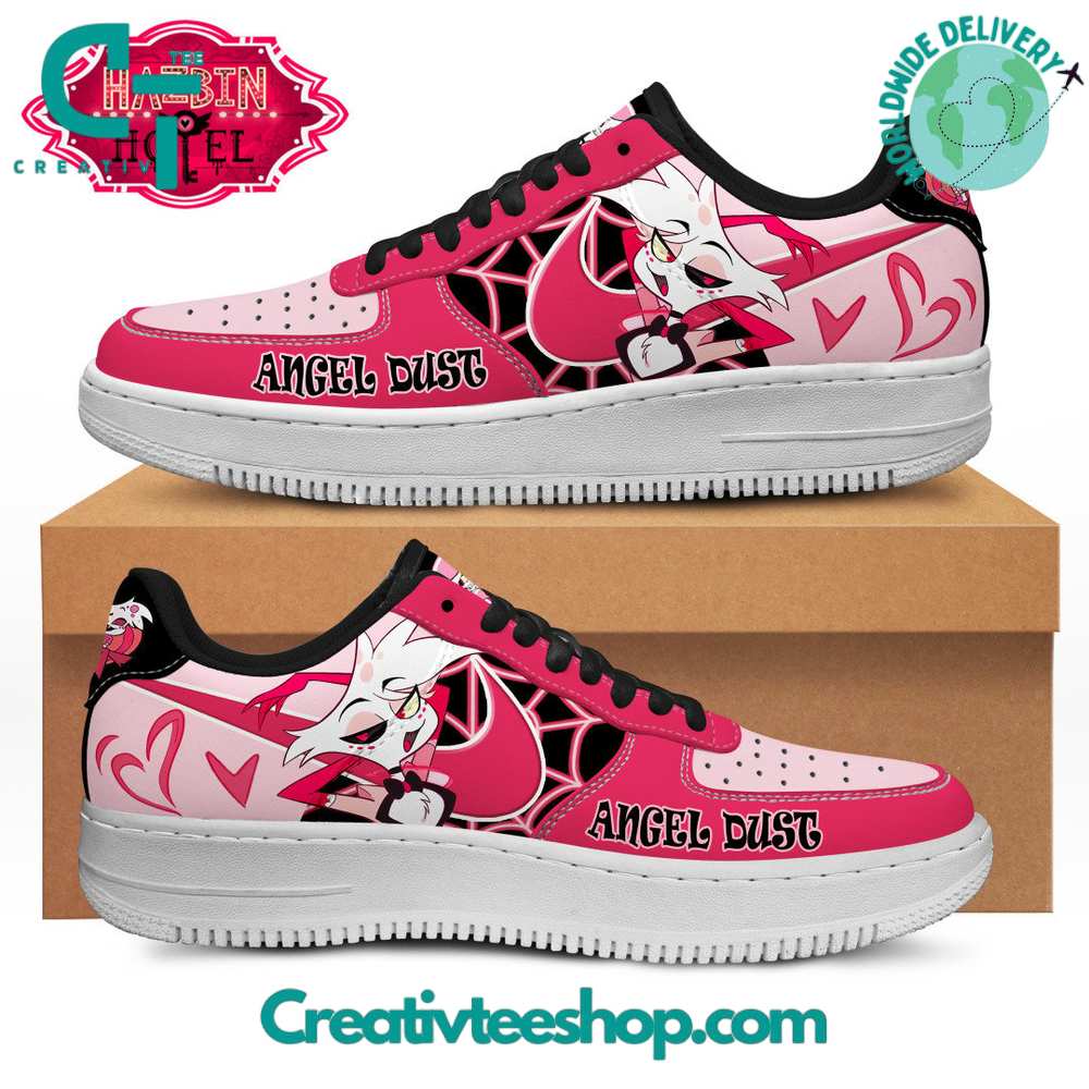 Ideafootwear Hazbin Hotel Angel Dust Air Low-Top Sneakers Shoes For Men And Women 1