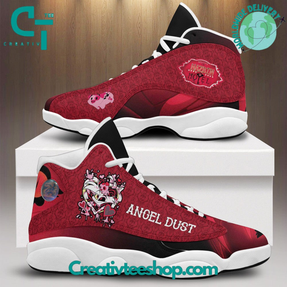 Ideafootwear Hazbin Hotel Angel Dust AJ13 Sneakers Shoes For Men And Women 1