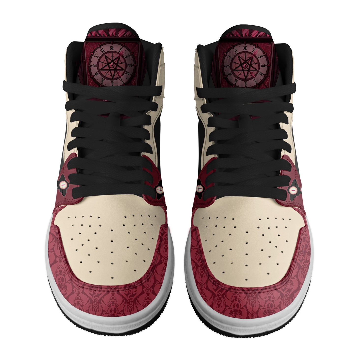 Ideafootwear Hazbin Hotel AJ1 High Sneakers Shoes For Men And Women 8