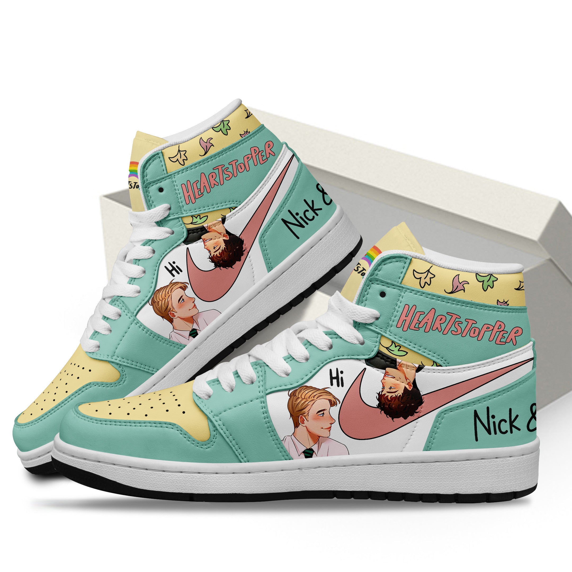 Ideafootwear Heartstoper AJ1 High Sneakers Shoes For Men And Women 1