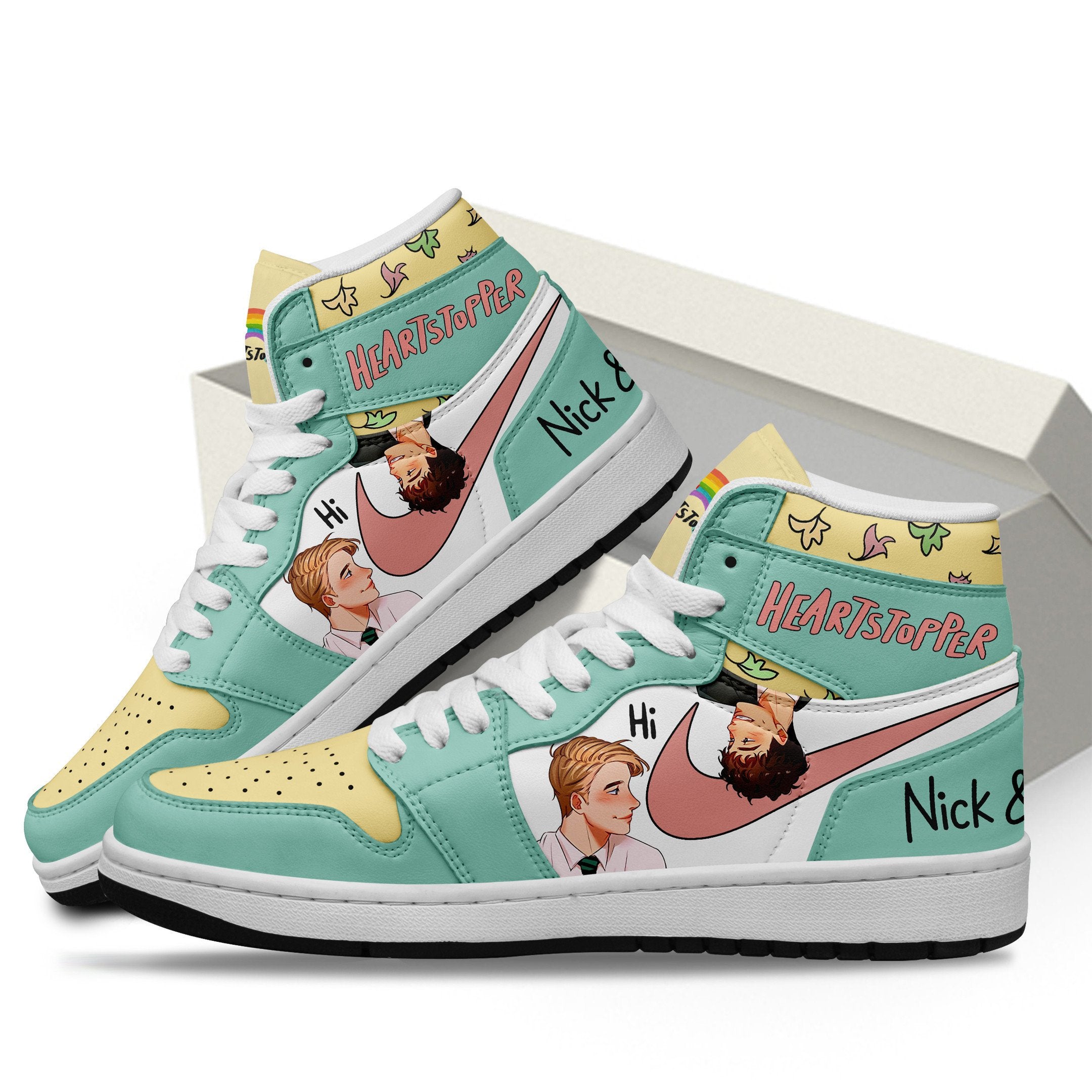 Ideafootwear Heartstopper AJ1 High Sneakers Shoes For Men And Women 1