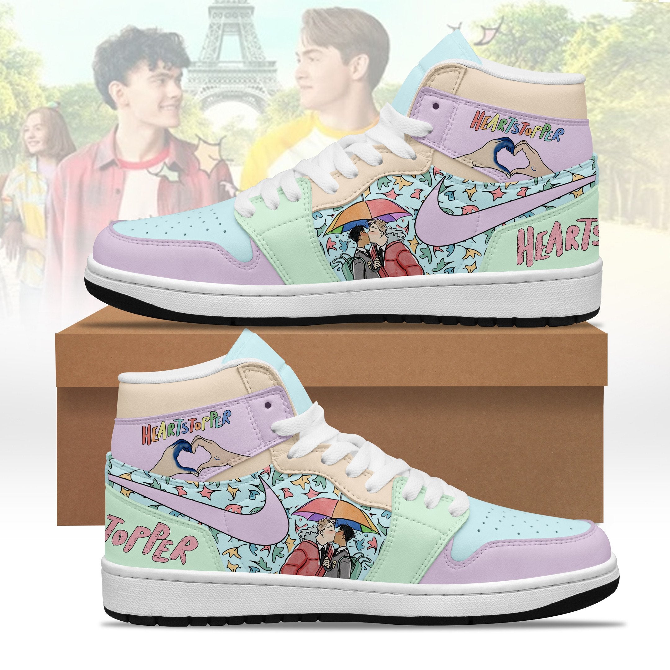 Ideafootwear Heartstopper AJ1 High Sneakers Shoes For Men And Women 2
