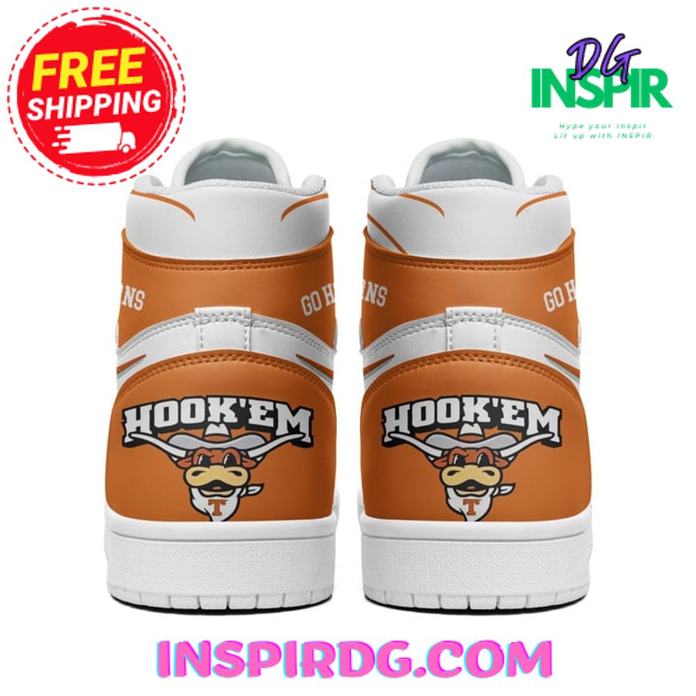 Ideafootwear Hookem College Football AJ1 High Sneakers Shoes For Men And Women 1