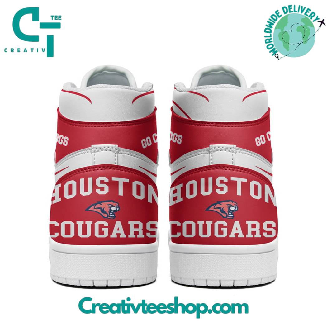 Ideafootwear Houston Cougars AJ1 High Sneakers Shoes For Men And Women 4