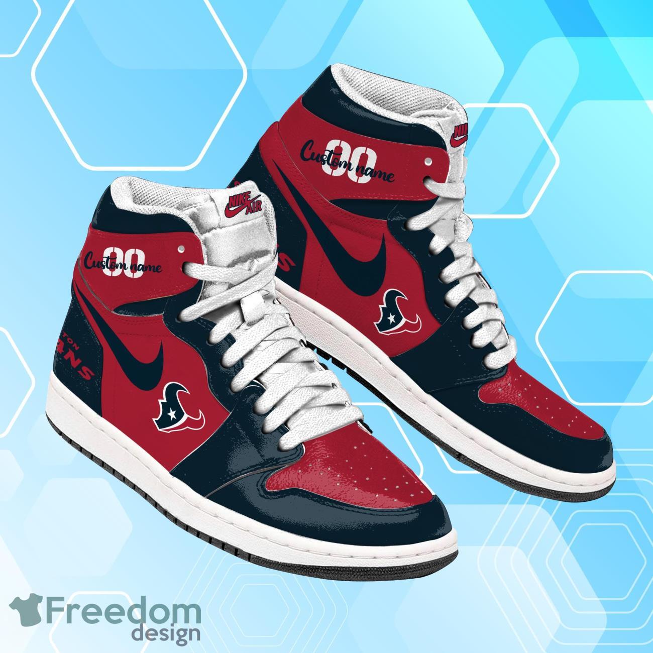 Ideafootwear Houston Texans AJ1 High Sneakers Shoes For Men And Women 1
