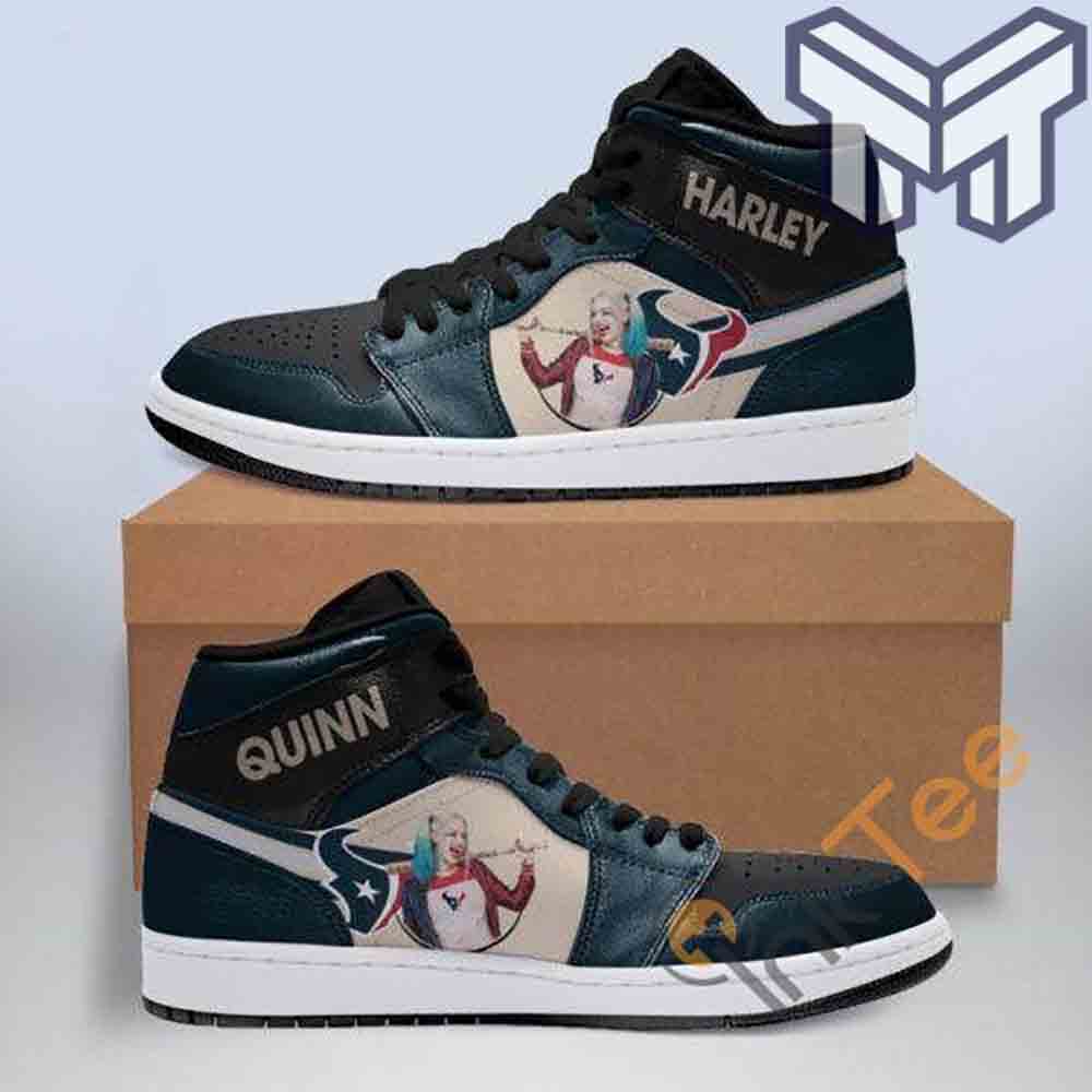Ideafootwear Houston Texans AJ1 High Sneakers Shoes For Men And Women 10