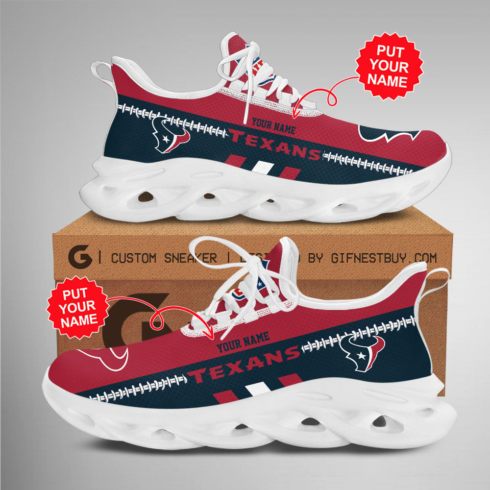 Ideafootwear Houston Texans Max Soul Shoes Sneakers For Men And Women 2