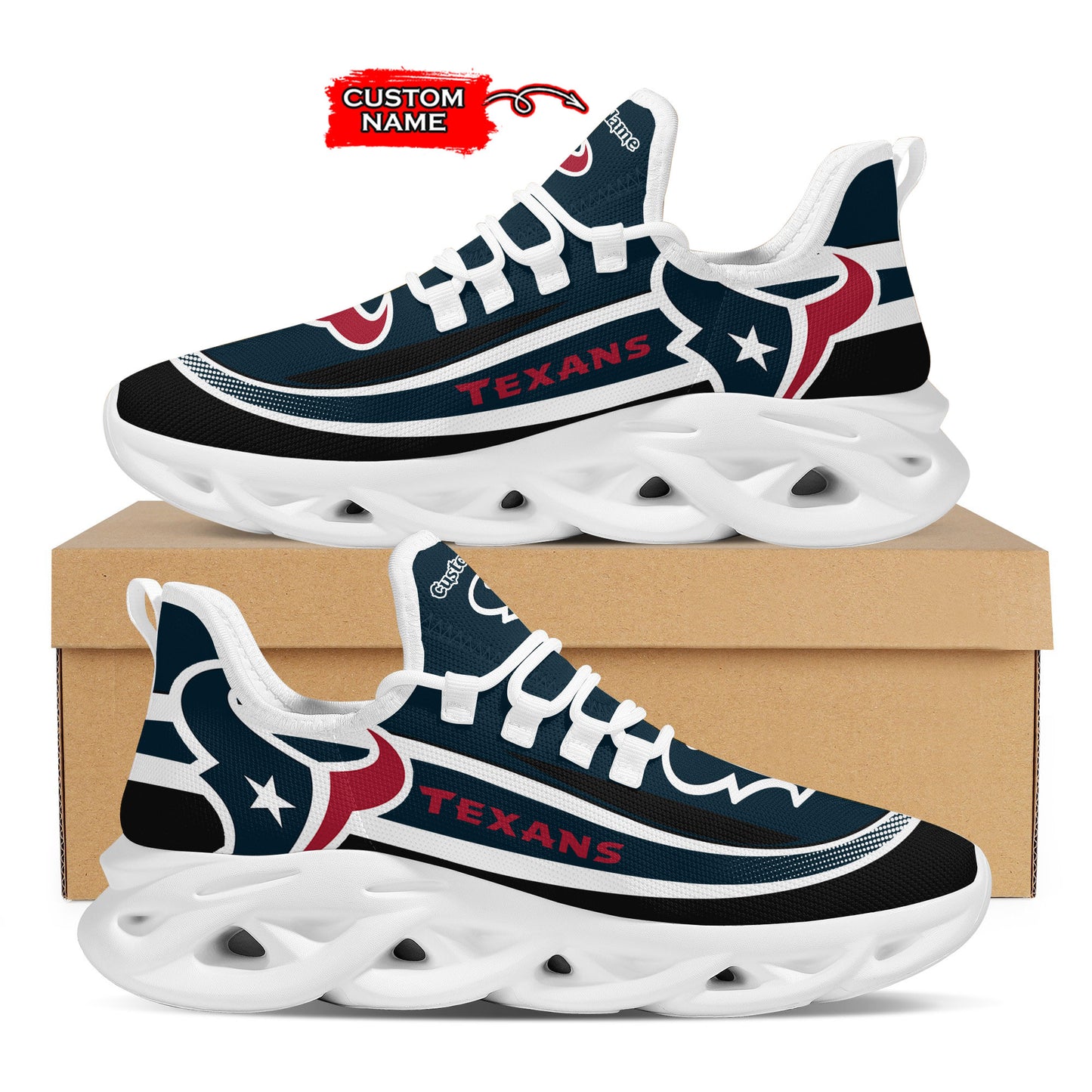 Ideafootwear Houston Texans Max Soul Shoes Sneakers For Men And Women 6
