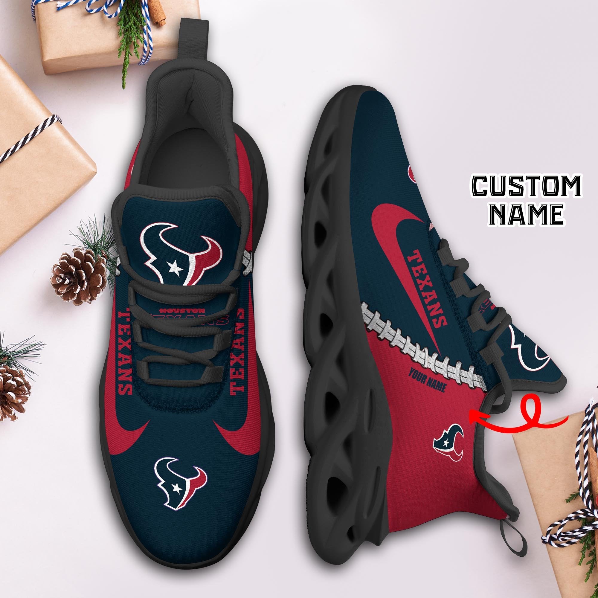 Ideafootwear Houston Texans Max Soul Shoes Sneakers For Men And Women 5