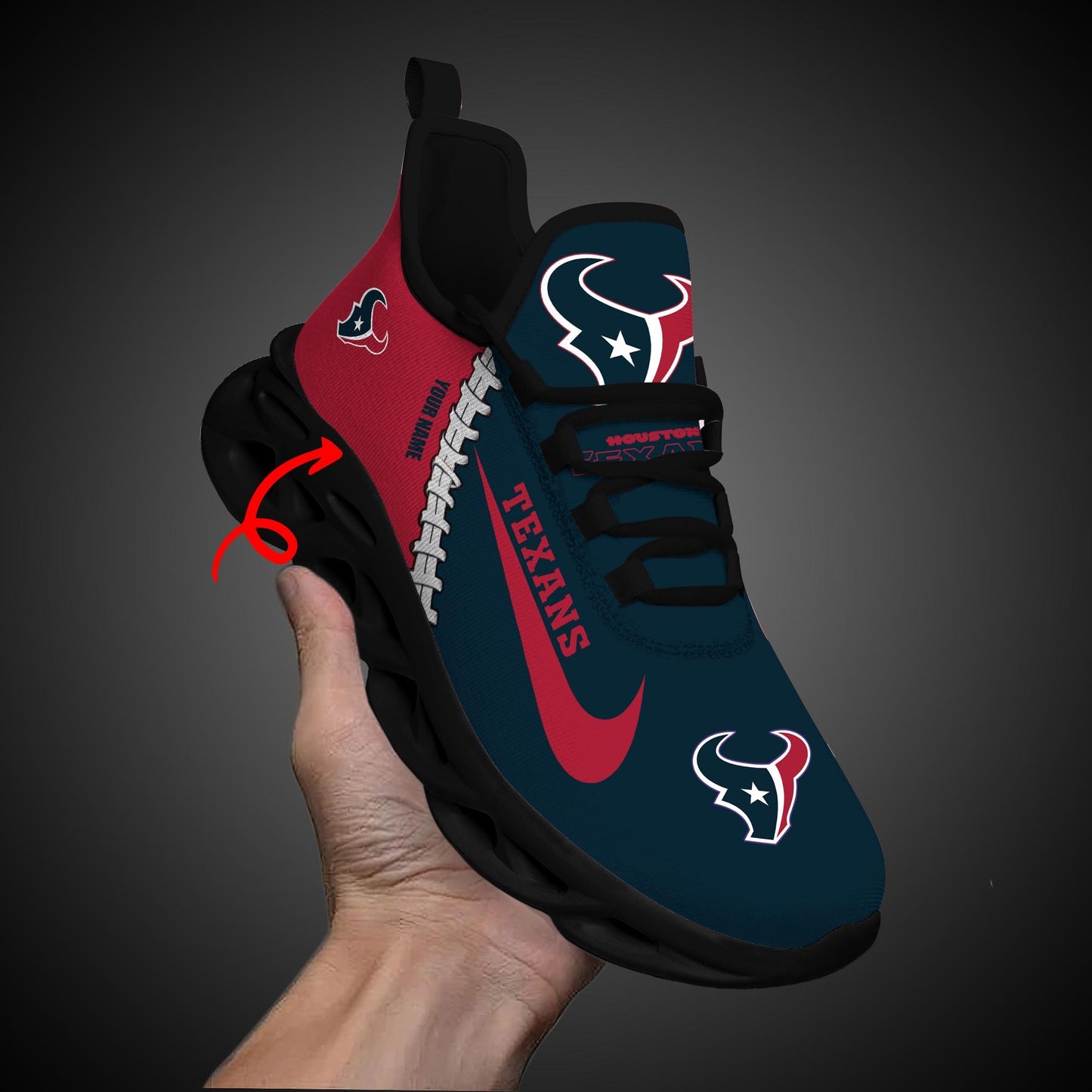 Ideafootwear Houston Texans Max Soul Shoes Sneakers For Men And Women 5