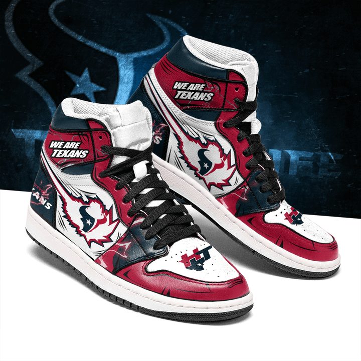 Ideafootwear Houston Texans NFL AJ1 High Sneakers Shoes For Men And Women 8