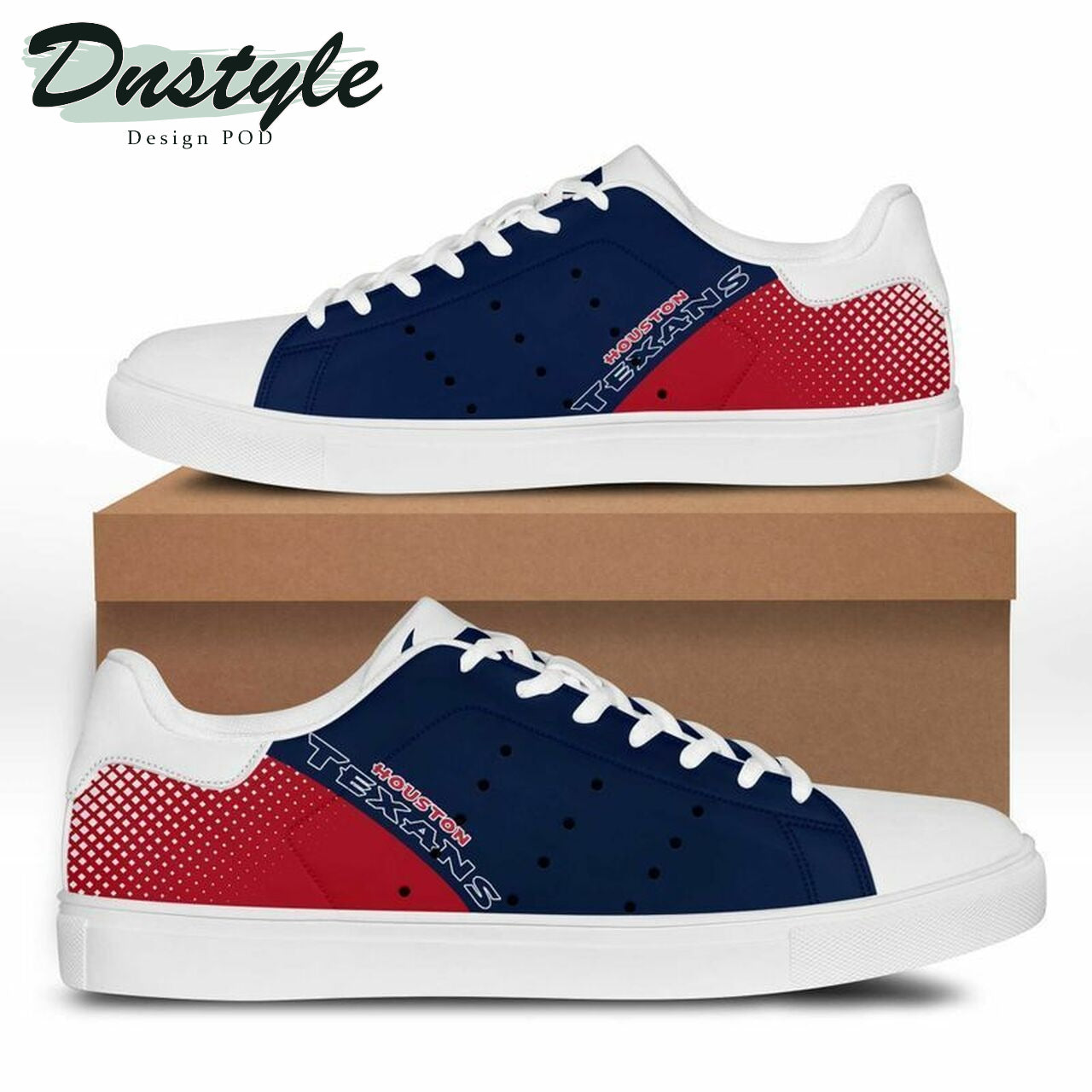 Ideafootwear Houston Texans Skate Stan Shoes Sneakes For Men And Women 1