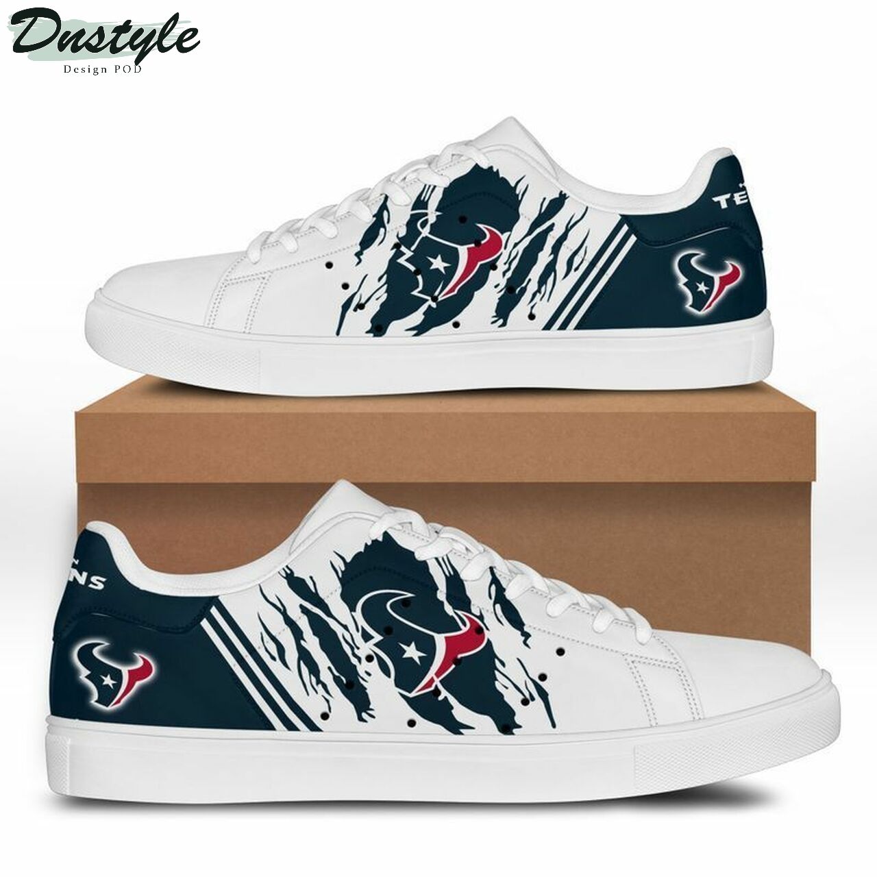 Ideafootwear Houston Texans Skate Stan Shoes Sneakes For Men And Women 2