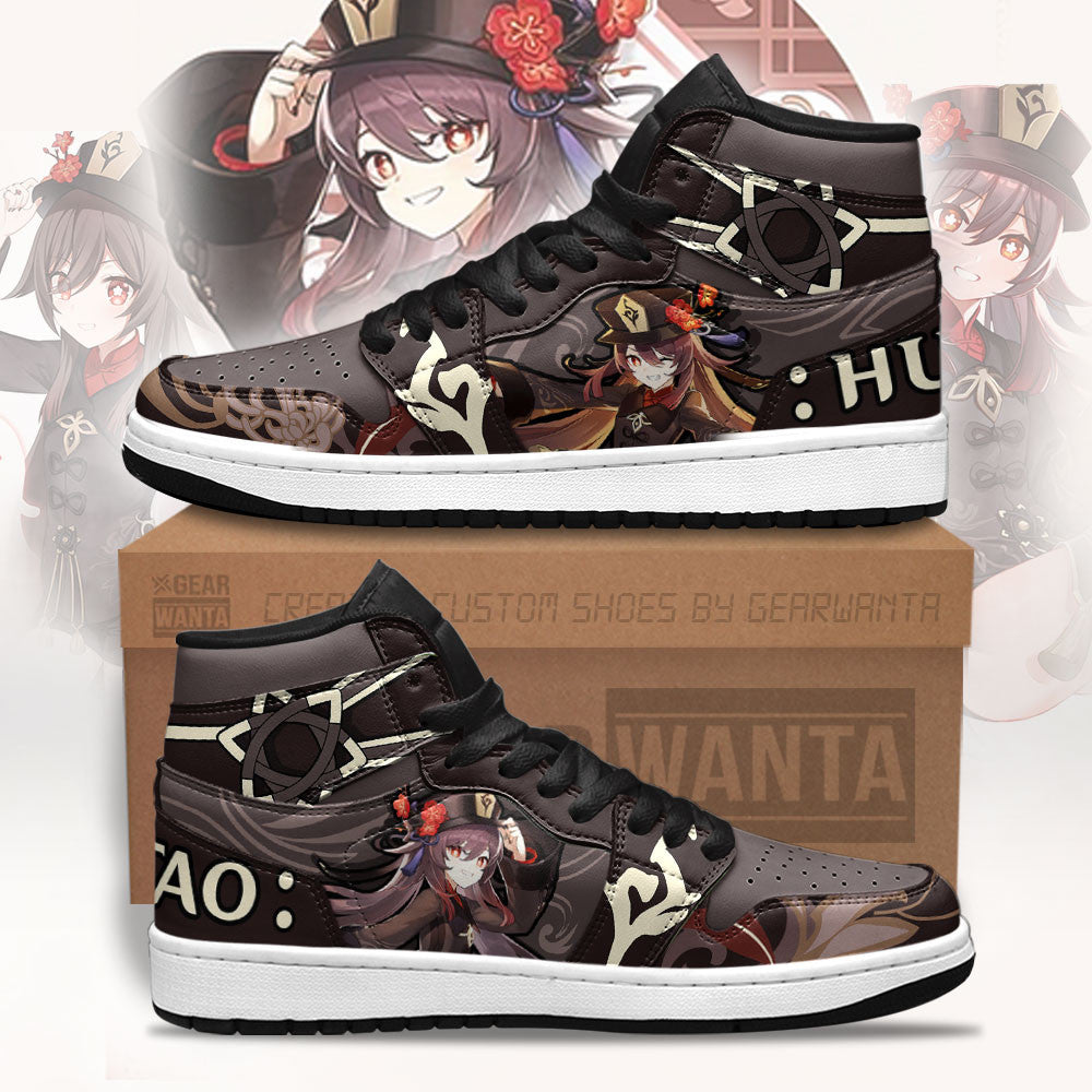 Ideafootwear Hu Tao Genshin Impact AJ1 High Sneakers Shoes For Men And Women 4